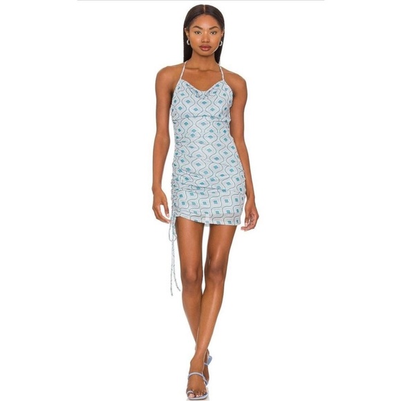 Superdown Revolve Cheyenne Cowl Retro Y2K Mini Dress - Picture 9 of 10